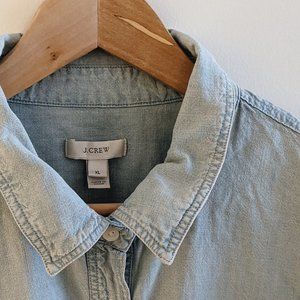 j crew denim popover shirt